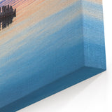 Montana Mountain Art - Peaceful Lakeside at Sunset with Distant Peaks