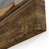 Montana Wilderness Art - Rustic White Barn with Mountain Backdrop