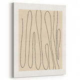 Minimalist Abstract Line Art – Modern Black and Beige Wall Art for Home Decor