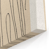 Minimalist Abstract Line Art – Modern Black and Beige Wall Art for Home Decor