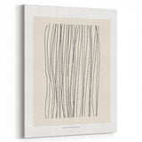Minimalist Line Art – Modern Black and Beige Abstract Wall Art for Home Decor