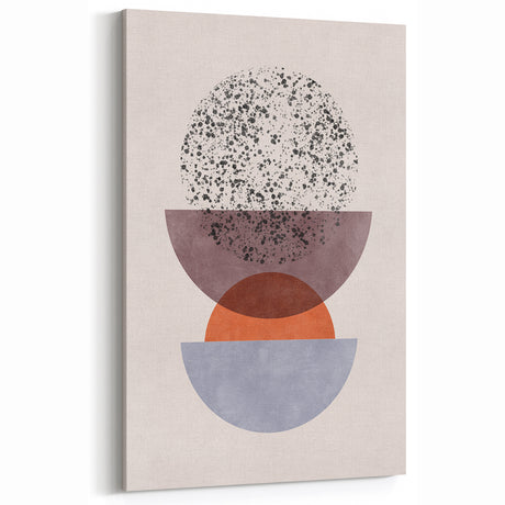 Mid Century Modern Geometric Art - Retro Minimalist Circle Print - Vintage