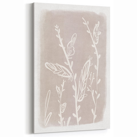 Mid Century Modern Minimalist Art - Retro Floral Geometric Wall Decor