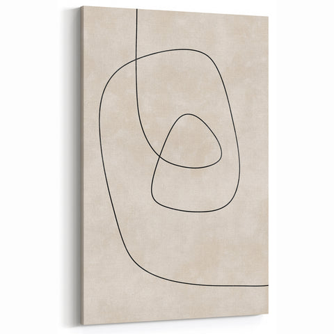 Mid Century Modern Abstract Line Art - Minimalist Geometric Wall Decor