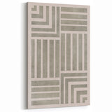 Mid Century Modern Geometric Abstract Art - Minimalist Retro Striped Decor