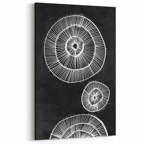 Mid Century Modern Art | Bold Geometric Wall Decor | Retro Black & White