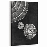 Mid Century Modern Art | Black and White Geometric Wall Decor | Retro Design