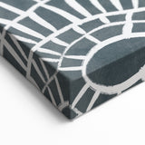 Mid Century Modern Art | Abstract Geometric Wall Decor | Teal & White Print