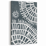 Mid Century Modern Art – Geometric Retro Abstract Print in Minimalist Style
