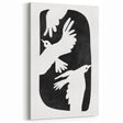 Mid Century Modern Art – Retro Abstract Bird Wall Decor in Black & White
