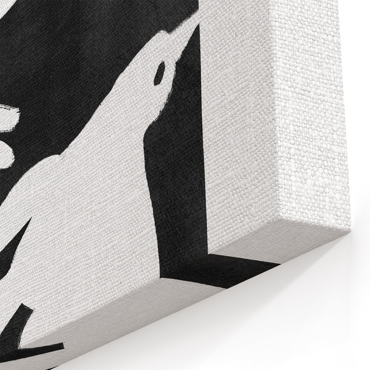 Mid Century Modern Art – Retro Abstract Bird Wall Decor in Black & White