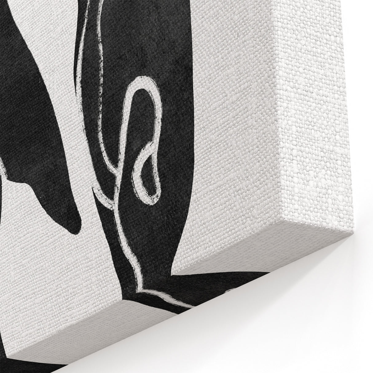 Mid Century Modern Art – Minimalist Abstract Sea Life in Black & White