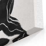 Mid Century Modern Art – Retro Abstract Fish Wall Decor in Black & White