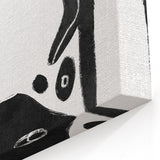 Mid Century Modern Art – Retro Abstract Fish Wall Decor in Black & White