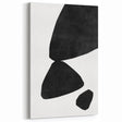 Mid Century Modern Art – Minimalist Abstract Black Shapes in White Space