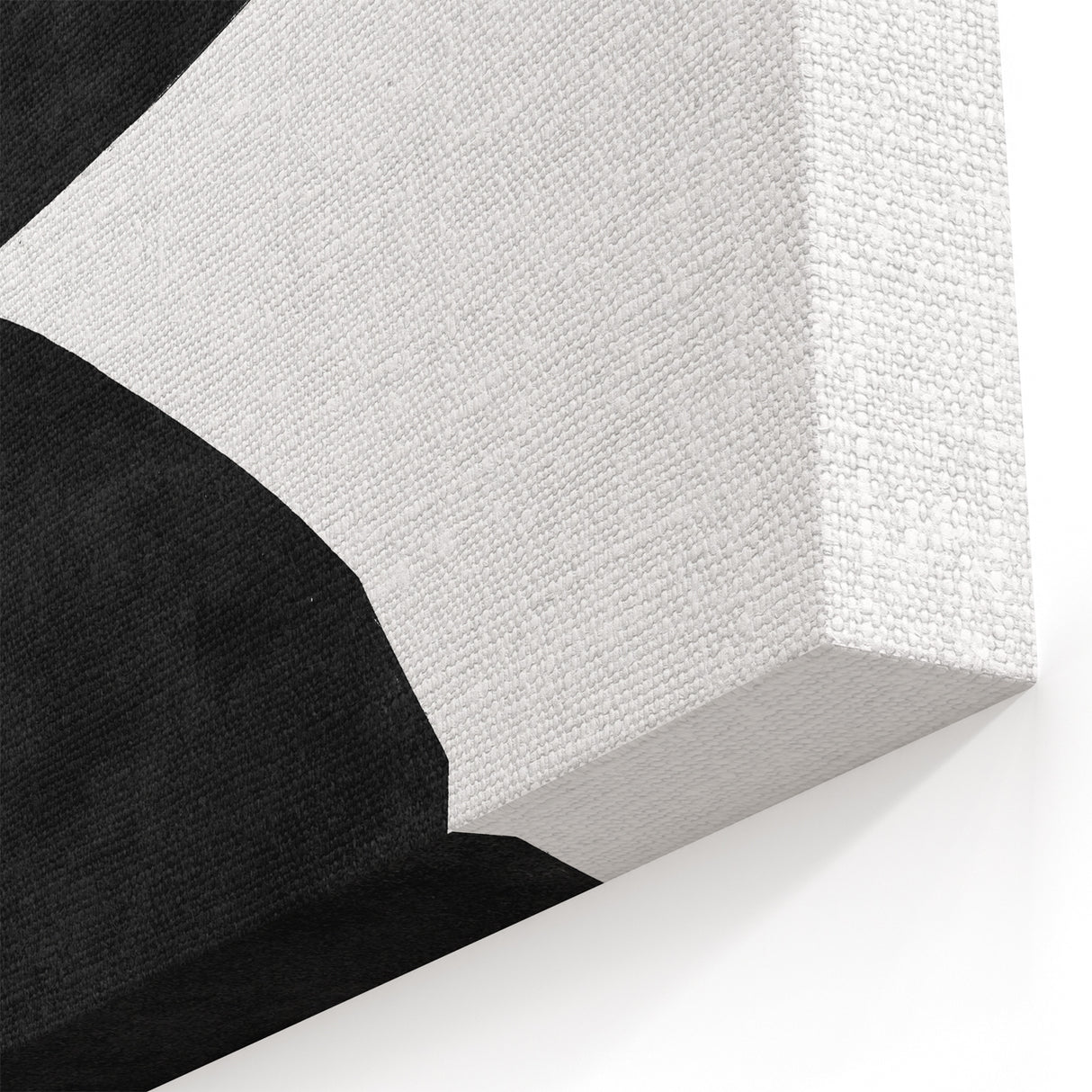 Mid Century Modern Art – Minimalist Abstract Black Shapes in White Space