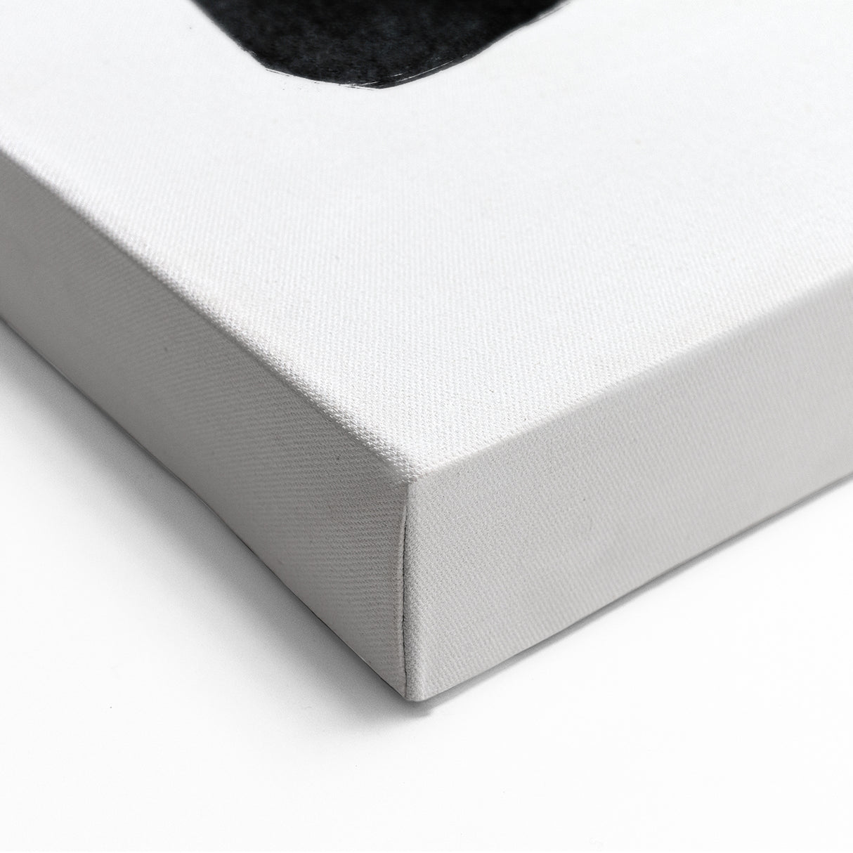 Mid Century Modern Art – Minimalist Abstract Black Shapes in White Space