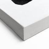 Mid Century Modern Art – Minimalist Abstract Black Shapes in White Space