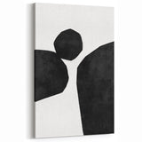 Mid Century Modern Art – Minimalist Abstract Geometric Design in Black & White