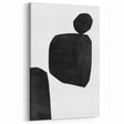Mid Century Modern Art – Minimalist Black Geometric Shapes in White