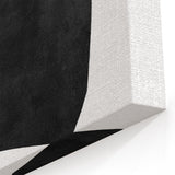 Mid Century Modern Art – Minimalist Black Geometric Shapes in White
