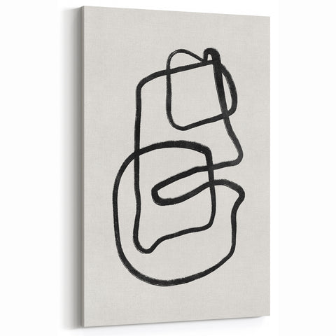 Mid Century Modern Art | Retro Abstract Minimalist Line Art Decor
