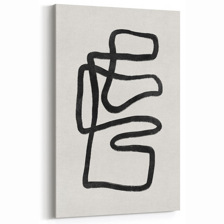 Mid Century Modern Art | Abstract Geometric Minimalist Line Art Decor
