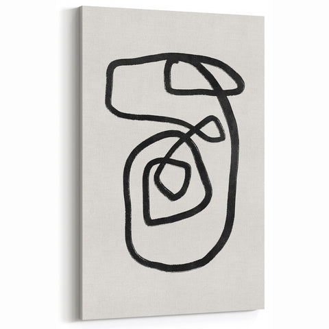 Mid Century Modern Art | Retro Minimalist Geometric Line Art Decor