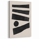 Mid Century Modern Art | Geometric Minimalist Stripe & Circle Wall Decor
