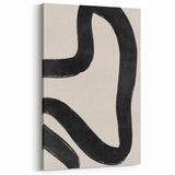 Mid Century Modern Art | Minimalist Abstract Black Line Wall Decor