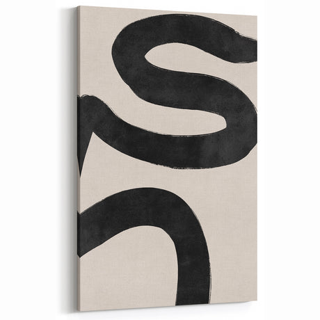 Mid Century Modern Art | Bold Abstract Minimalist Line Wall Decor