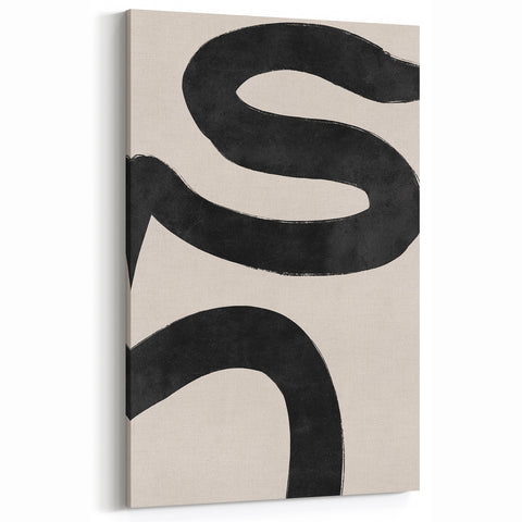 Mid Century Modern Art | Bold Abstract Minimalist Line Wall Decor
