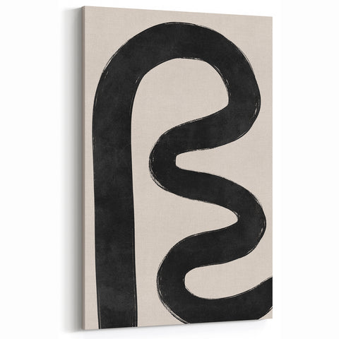 Mid Century Modern Art | Bold Abstract Minimalist Line Wall Decor