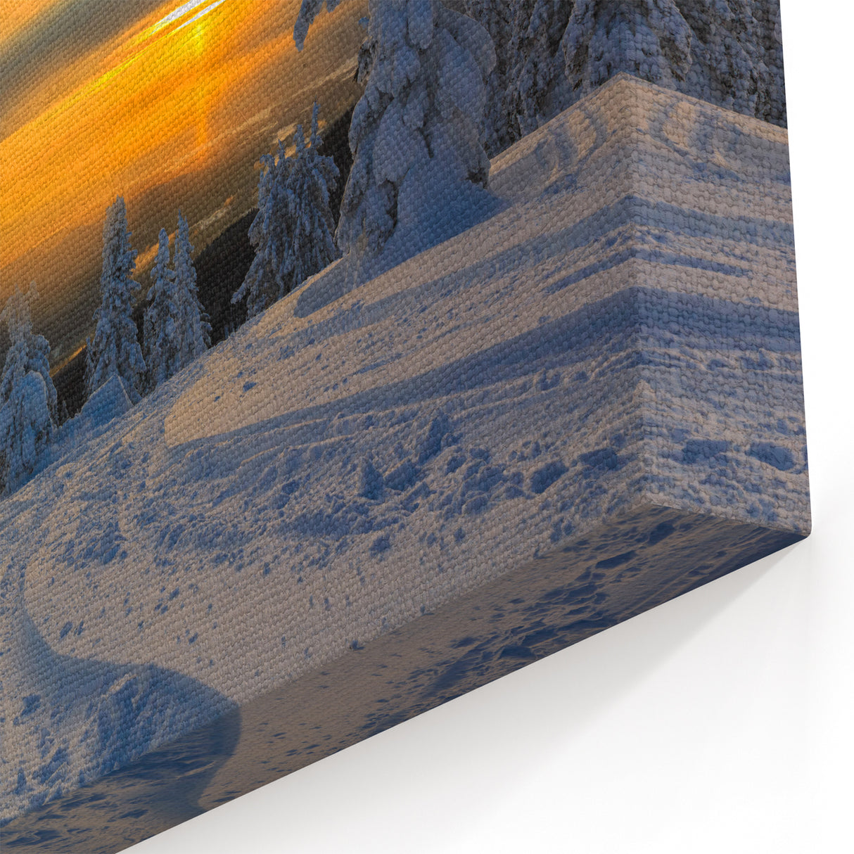 Montana Wall Art - Winter Sunset Montana Canvas Prints Scenic Art