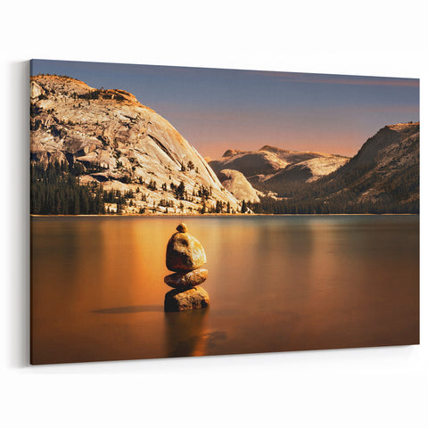 Yosemite National Park Wall Art – Tranquil Lake and Mountain Print