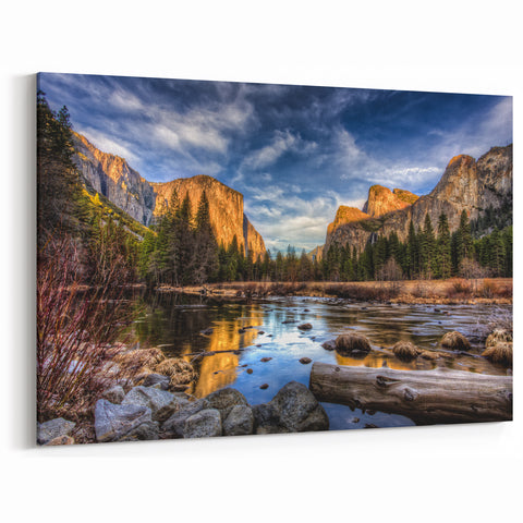 Yosemite Valley Wall Decor – El Capitan and River Scenic Print