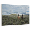 Montana Mountain Art - Cowboy Horseback Riding Landscape Custom Art