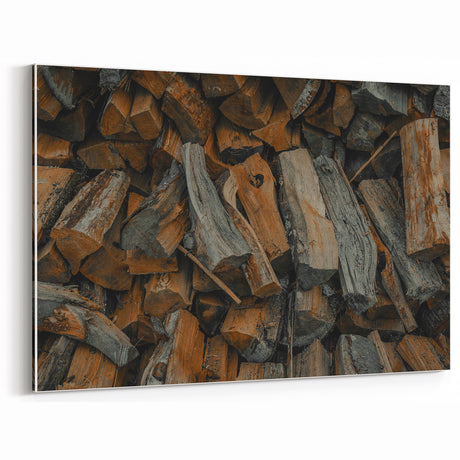Rustic Firewood Wall Art - Vintage Farmhouse Decor for Cozy Spaces