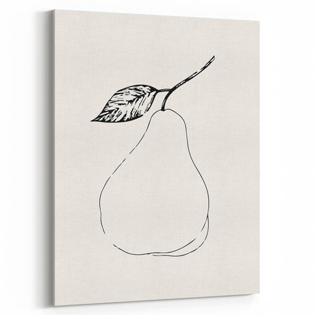 Minimalist Wall Art - Elegant Pear Line Drawing for Modern Home Decor