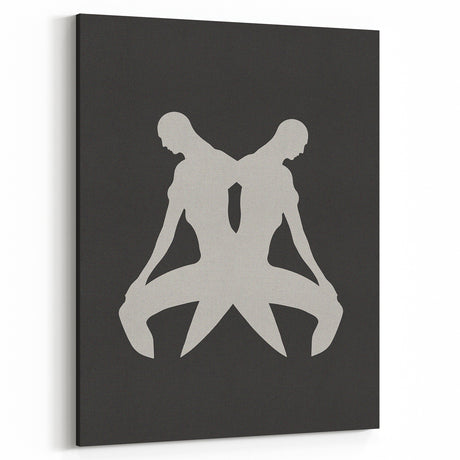 Minimalist Silhouette Art – Abstract Modern Figure Wall Decor in Black