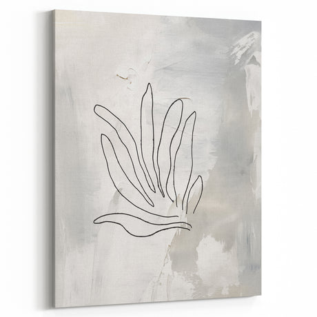 Minimalist Botanical Line Art – Abstract Plant Drawing for Modern Decor