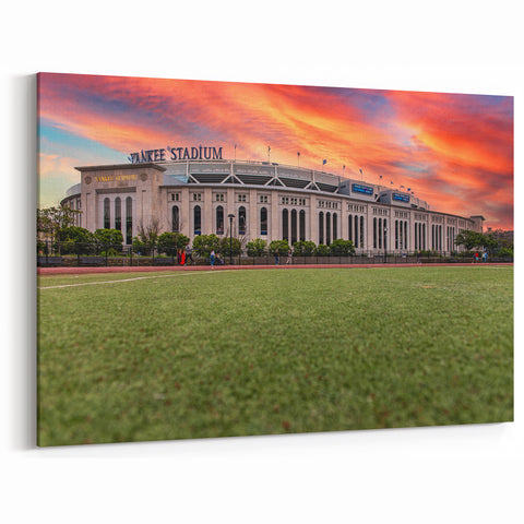 Yankee Stadium Print – NYC Baseball Art with Sunset Glow