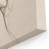 Minimalist Female Portrait – Delicate Line Art of Woman for Modern Decor