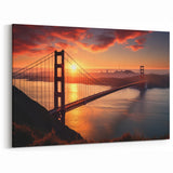 Golden Gate Bridge Sunset Art - San Francisco Photography for Wall Decor