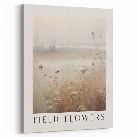 Field Flowers Minimalist Art – Elegant Nature-Inspired Wall Decor