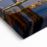 Brooklyn Bridge Night Photography - NYC Skyline Art for Modern Interiors