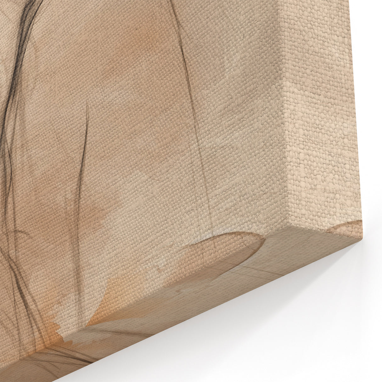 Minimalist Portrait Art – Elegant Line Drawing with Soft Earth Tones