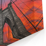 Brooklyn Bridge Art Print - Sunset Photography of NYC Landmark for Decor