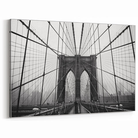 Brooklyn Bridge Black and White Art - NYC Photography for Modern Decor