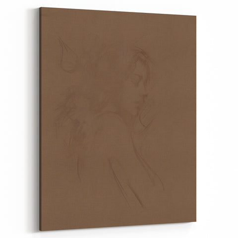 Modern Minimalist Wall Art – Elegant Female Sketch for Simple Decor